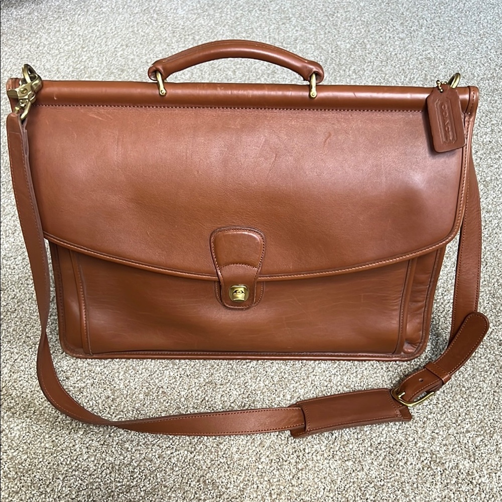 1990’s Coach “Beekman” Tan Leather Briefcase
